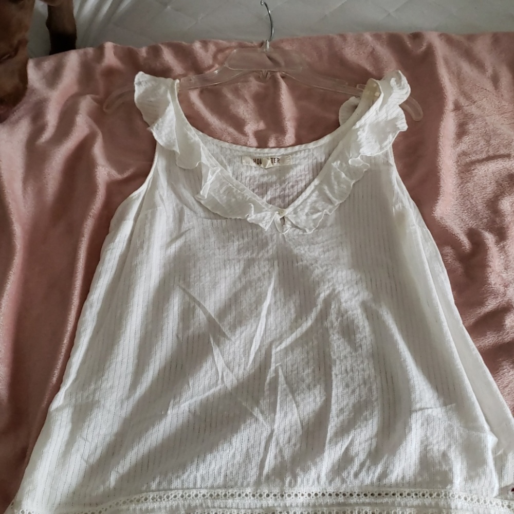 Ruffled Hollister tank like top